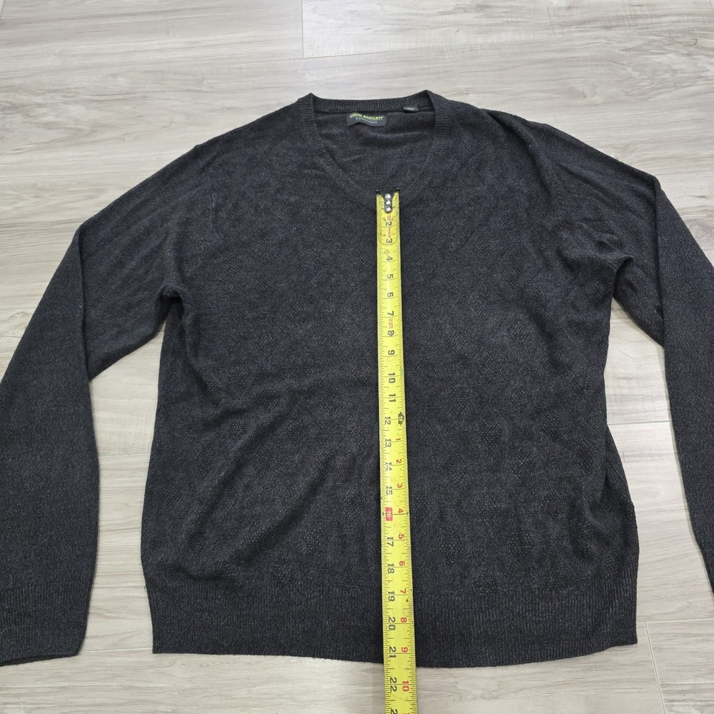 John Bartlett Consensus Sweater V Neck Pullover Gray Acrylic Mens Large - Picture 5 of 8